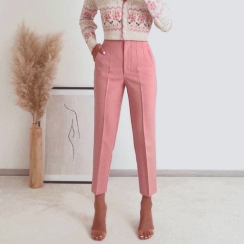 ZARA hight waited Pink pants. Size XS